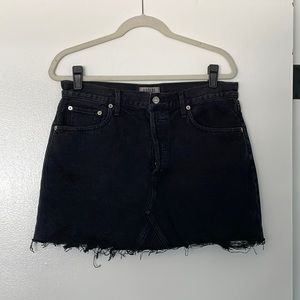 AGOLDE black denim skirt